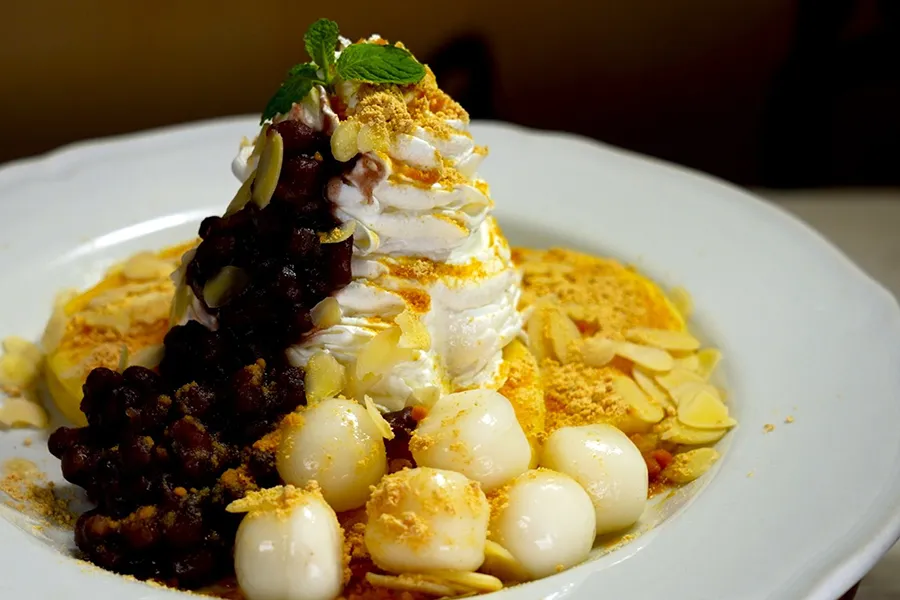 メルカパーラールクア大阪店のビュッフェでアレンジしたパンケーキ