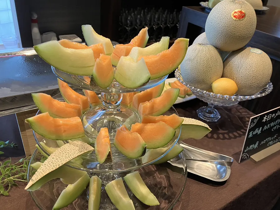 XEX WESTのスイーツブッフェのメロン