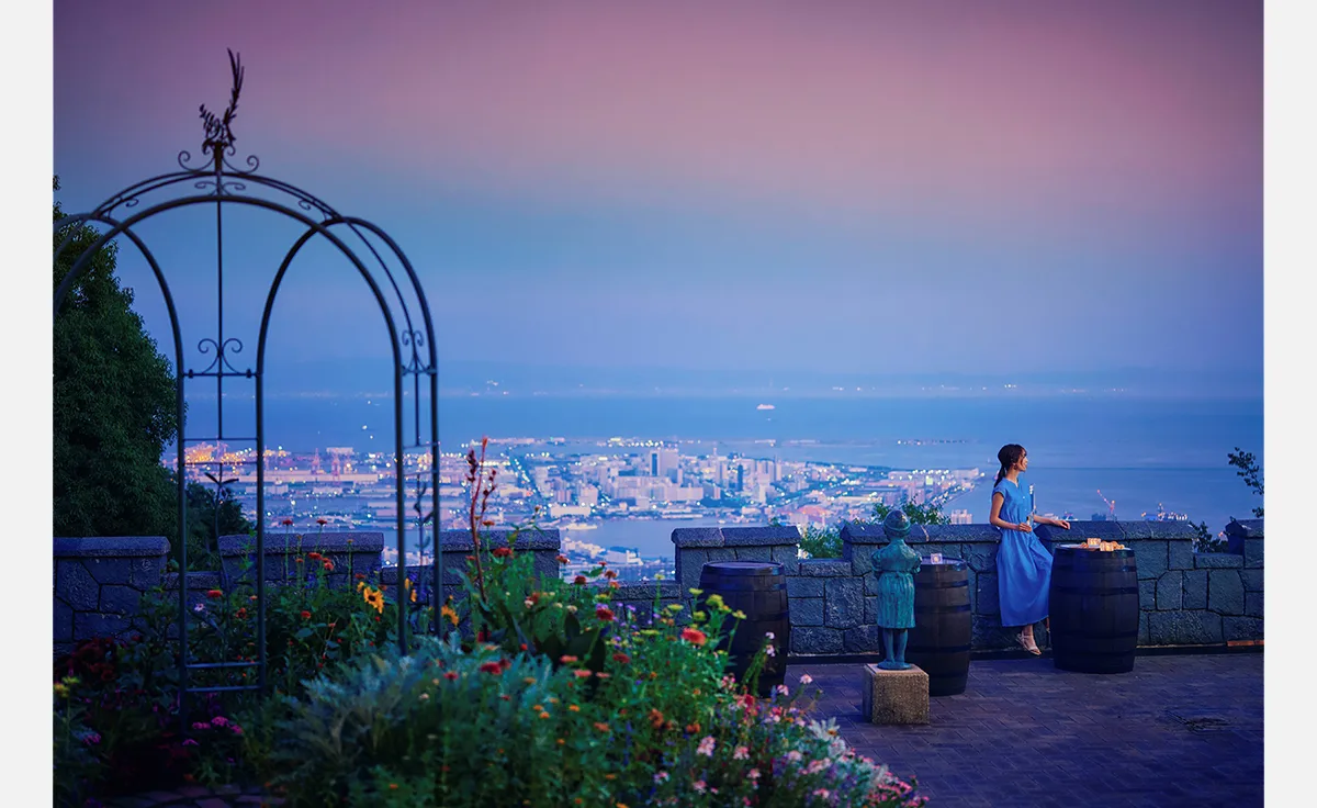 神戸の夜景を一望！「神戸布引ハーブ園」でビアテラス×イルミネーション開催