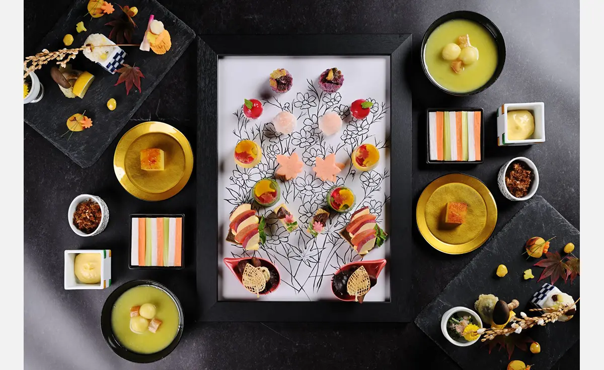 秋の味覚がアートなアフタヌーンティーに。ザ・プリンス 京都宝ヶ池で「Art of Plate 華をかし-錦秋の舞台-」を発売