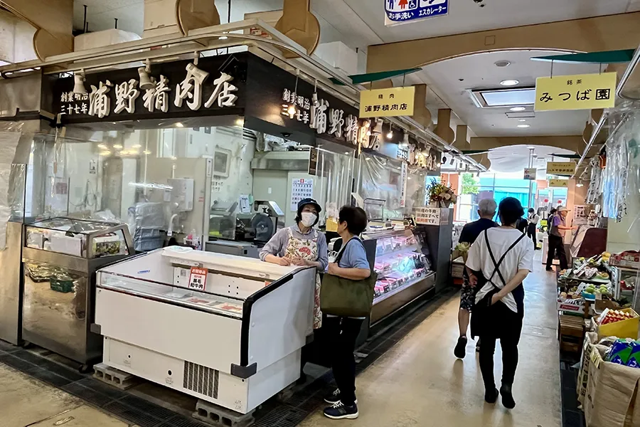 天満市場和牛肉専門「浦野精肉店」の外観