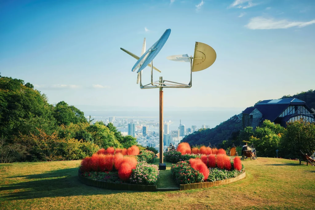 神戸布引ハーブ園の風の丘のコキア