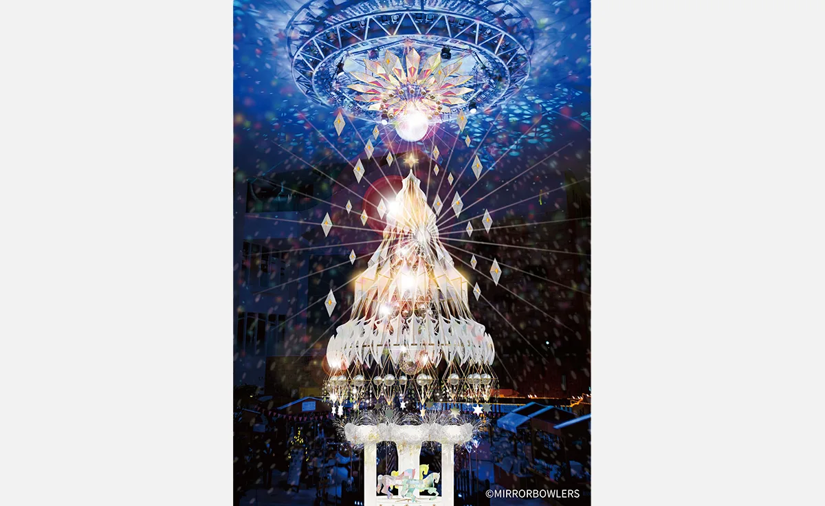 阪急うめだ本店で「クリスマスマーケット2025」開催！白いミラーボールツリー＆メリーゴーランドが初登場