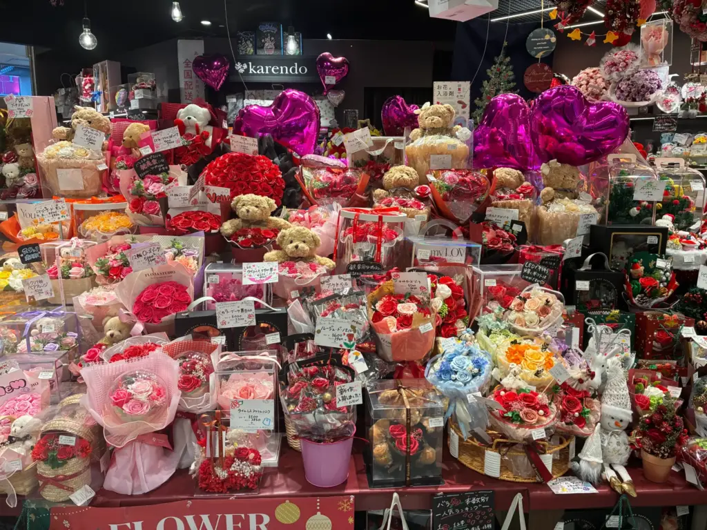 カレンド、クリスマス商品、店頭、ギフト