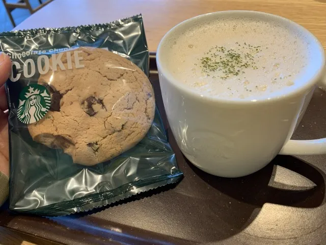 スターバックス スープチーノとクッキー