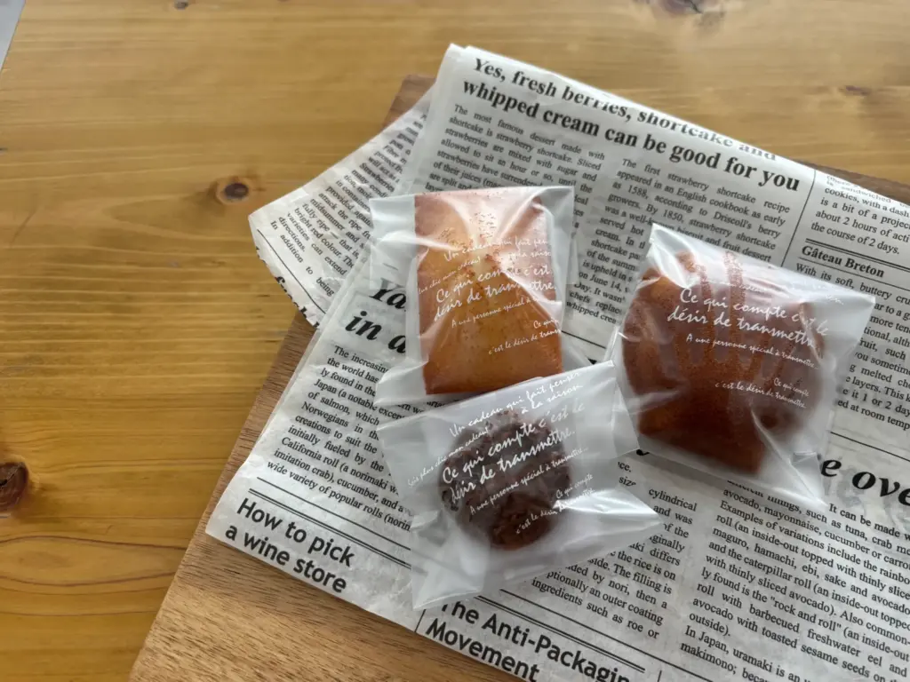 定番の焼き菓子3種類