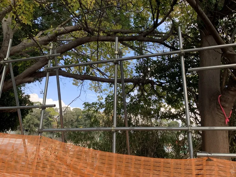 王子動物園サバンナゾーン　囲い取り外し①